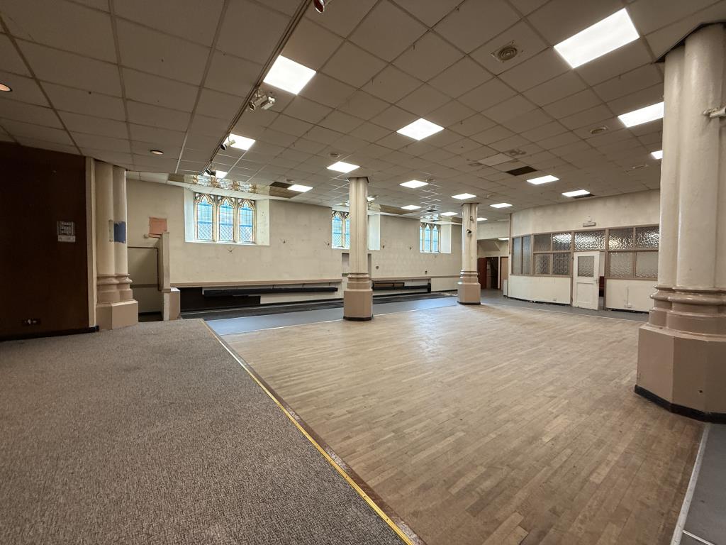 Lot: 108 - FORMER CHURCH AND NAVAL CLUB - Main Room with stage & dancefloor